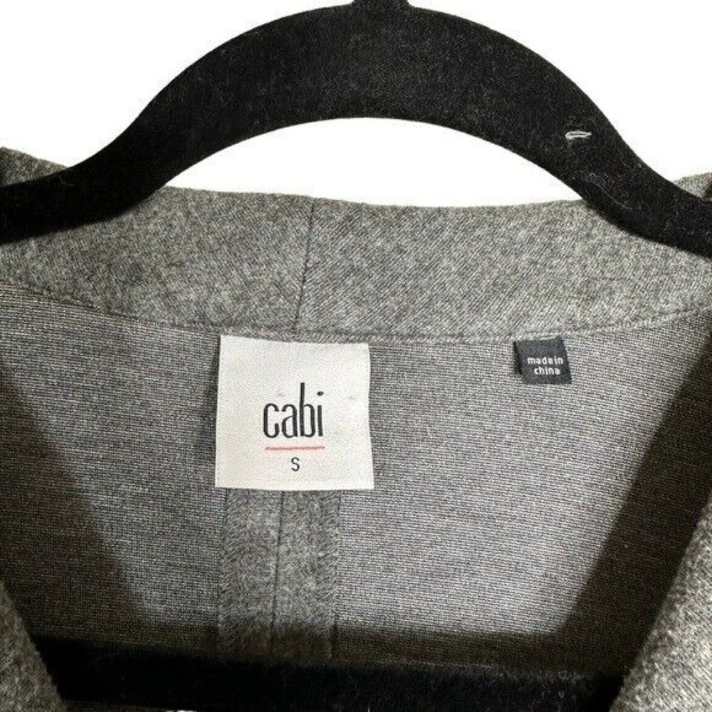 Cabi # 3556 Women Small Gray Asymmetrical Flint Gray Ponte Moto Rebel Jacket - Picture 7 of 13